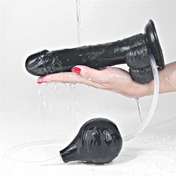 Dildo LoveToy Squirt Extreme 9, 23 cm (czarny) 14430 zdjęcie