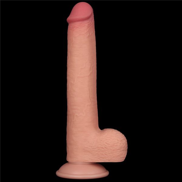 Dildo LoveToy Sliding-Skin Dual Layer Dong, 22 cm (w kolorze cielistym) 22365 zdjęcie