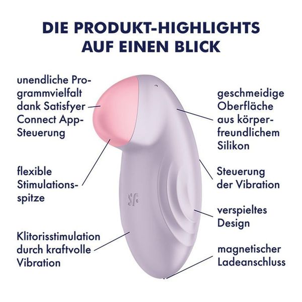 Wibrator do łechtaczki Satisfyer Tropical Tip, 8,5 cm (lilowy) 14886 zdjęcie