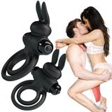 Pierścień wibracyjny Pretty Love Vibro Penis Ring Bunny III, 9,7 cm (czarny) 9023 fotografia