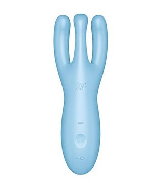 Wibrator do łechtaczki Satisfyer Threesome 4, 14 cm (niebieski) 13281 zdjęcie