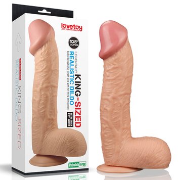 Duże dildo LoveToy Legendary King Sized Realistic, 28 cm (w kolorze cielistym) 14615 zdjęcie