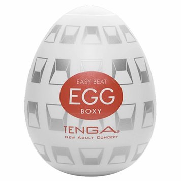 Мастурбатор-яйце Tenga Egg Boxy New Standart, 6 см (білий) 19269 фото