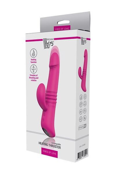 Wibrator królik Dream Toys Heating Thruster, 20 cm (fuksja) 7545 zdjęcie