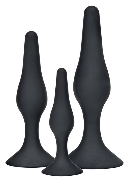 Zestaw korków analnych TOYJOY Curvy Companions Kit, 3 szt (czarny) 5142 zdjęcie