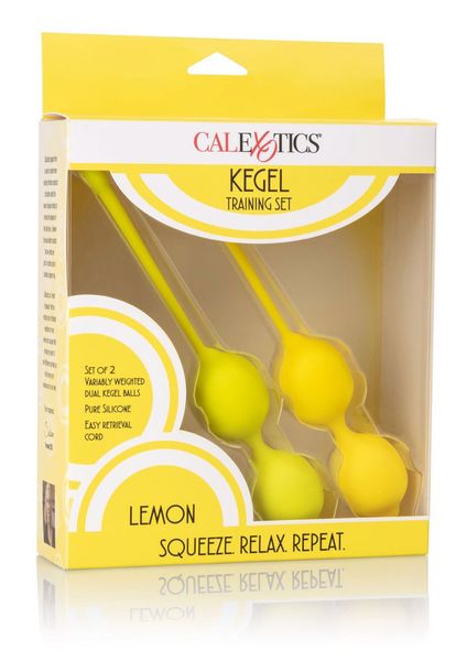 Вагинальные шарики CalExotics Kegel Training Set Lemon, 19 см (желтый) 7331 фото