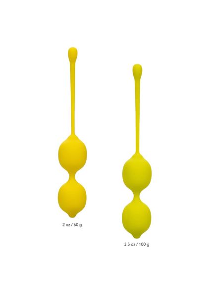 Вагинальные шарики CalExotics Kegel Training Set Lemon, 19 см (желтый) 7331 фото