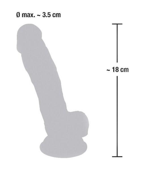 Фаллоимитатор Medical Silicone Dildo, 18 см (телесный) 6536 фото