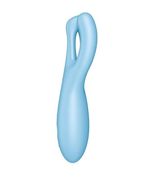 Wibrator do łechtaczki Satisfyer Threesome 4, 14 cm (niebieski) 13281 zdjęcie