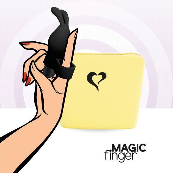 Вібратор на палець FeelzToys Magic Finger, 10 см (чорний) 12646 фото