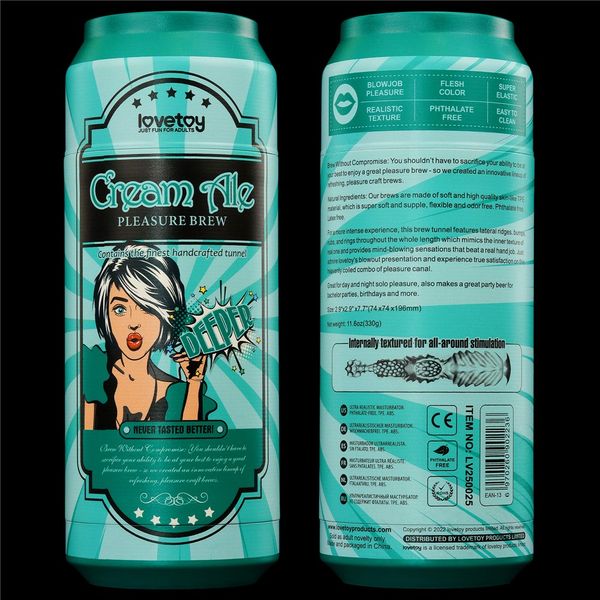 Masturbator LoveToy Pleasure Brew Cream Ale, 19,8 cm (w kolorze cielistym) 22249 zdjęcie