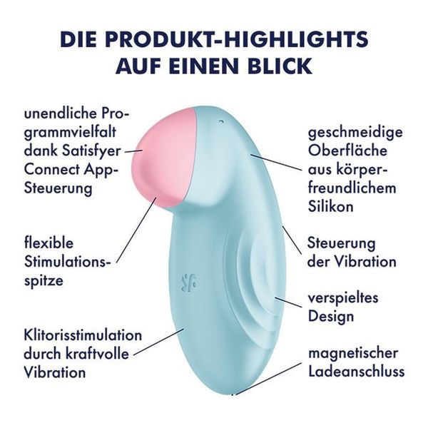 Wibrator do łechtaczki Satisfyer Tropical Tip, 8,5 cm (niebieski) 14887 zdjęcie