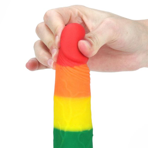 Dildo LoveToy Prider 7", 18.5 cm (tęczowy) 14378 zdjęcie