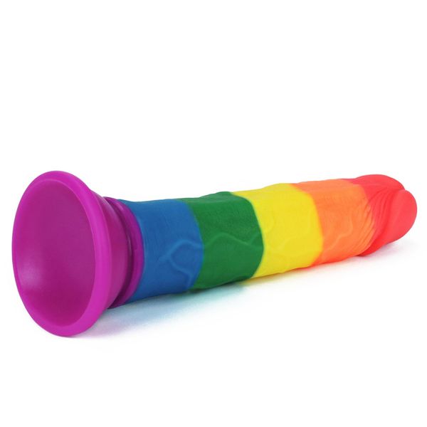 Dildo LoveToy Prider 7", 18.5 cm (tęczowy) 14378 zdjęcie