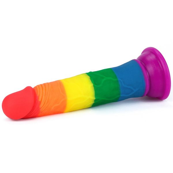 Dildo LoveToy Prider 7", 18.5 cm (tęczowy) 14378 zdjęcie