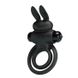 Віброкільце Pretty Love Vibro Penis Ring Bunny III, 9,7 см (чорний) 9023 фото 2