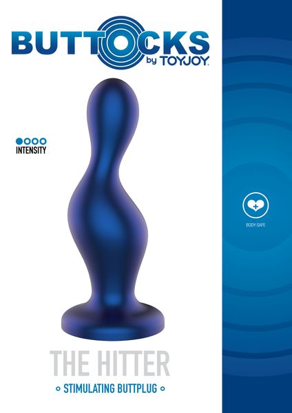 Korek analny TOYJOY The Hitter Buttplug, 13 cm (niebieski) 14906 zdjęcie