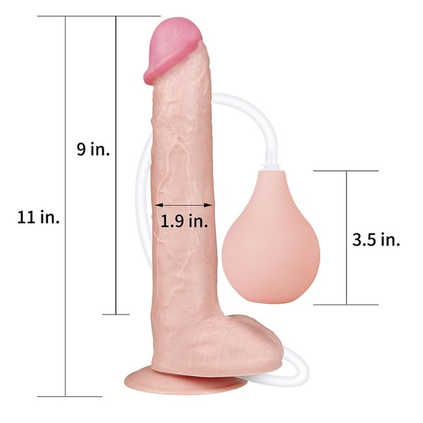 Фалоімітатор LoveToy Squirt Extreme 11", 28 см (тілесний) 14429 фото