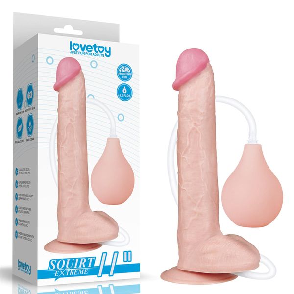 Фалоімітатор LoveToy Squirt Extreme 11", 28 см (тілесний) 14429 фото