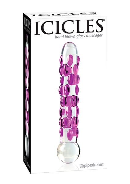 Dildo Pipedream Icicles No 7, 17,8 cm (fioletowy) 4095 zdjęcie