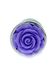 Metalowy korek analny Boss Jewellery Silver Plug Rose, 9 cm (fioletowy) 13076 zdjęcie 3