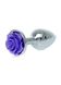 Металлическая анальная пробка Boss Jewellery Silver Plug Rose, 9 см (фиолетовый) 13076 фото 2