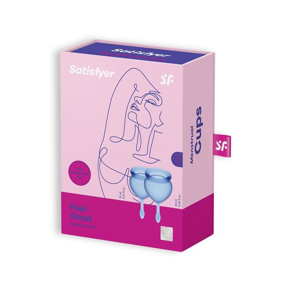 Kubeczek menstruacyjny Satisfyer Feel Good, 2 szt (niebieski) 12457 zdjęcie