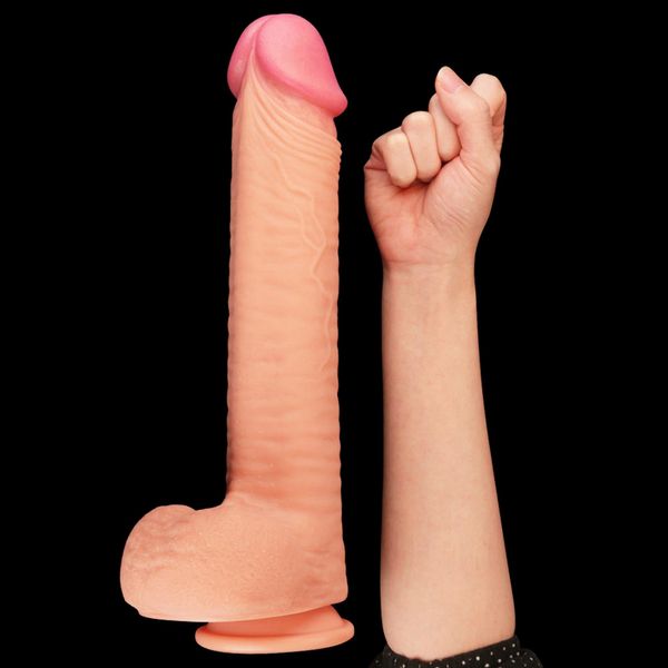 Dildo Dual Layer Platinum, 30,5 cm (w kolorze cielistym) 14388 zdjęcie