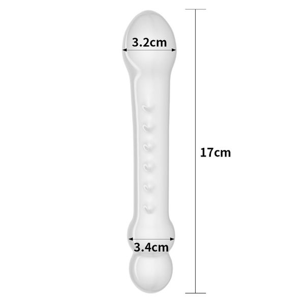 Szklane dildo LoveToys Glass Romance, 19 cm (przezroczysty) 14302 zdjęcie