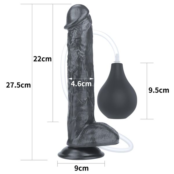 Dildo LoveToy Squirting 11&apos;&apos;, 28 cm (czarny) 14432 zdjęcie