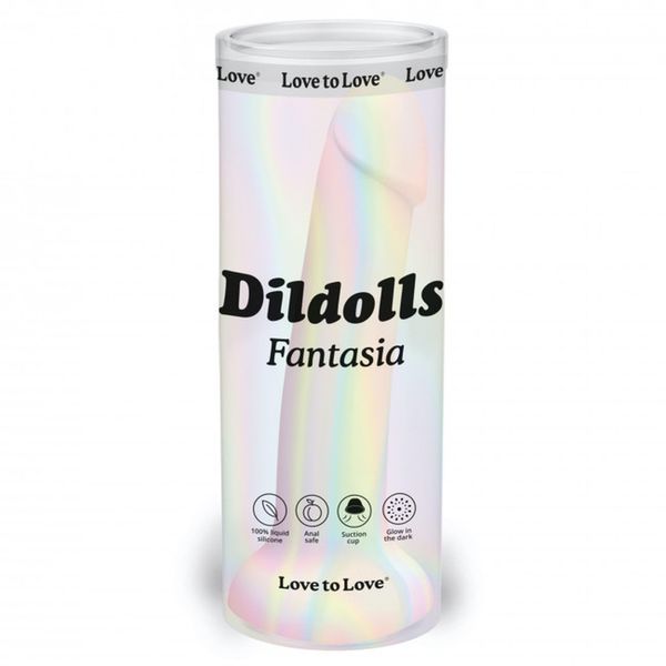 Неоновый фаллоимитатор Love To Love Dildolls Fantasia, 14,8 см (радужный) 13764 фото