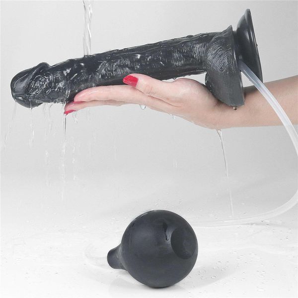 Dildo LoveToy Squirting 11&apos;&apos;, 28 cm (czarny) 14432 zdjęcie