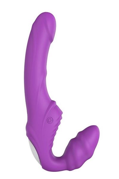 Kobiecy strapon Dream toys Vibes Of Love Double Dipper, 17 cm (fioletowy) 7269 zdjęcie