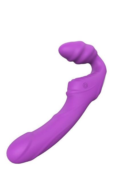 Kobiecy strapon Dream toys Vibes Of Love Double Dipper, 17 cm (fioletowy) 7269 zdjęcie