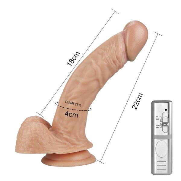 Wibrator LoveToy Real Extreme, 22 cm (cielisty) 14404 zdjęcie