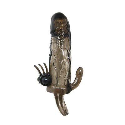 Nakładka na penisa z wibracją LyBaile Brave Men, 14,7 cm (czarny) 9003 zdjęcie