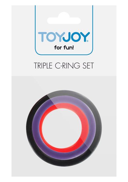 Ерекційне кільце ToyJoy Triple G-Ring Set, 3 шт (мульти) 4382 фото