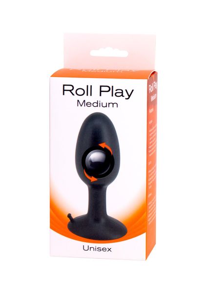 Korek analny Seven Creations Roll Play Medium, 10 cm (czarny) 7137 zdjęcie