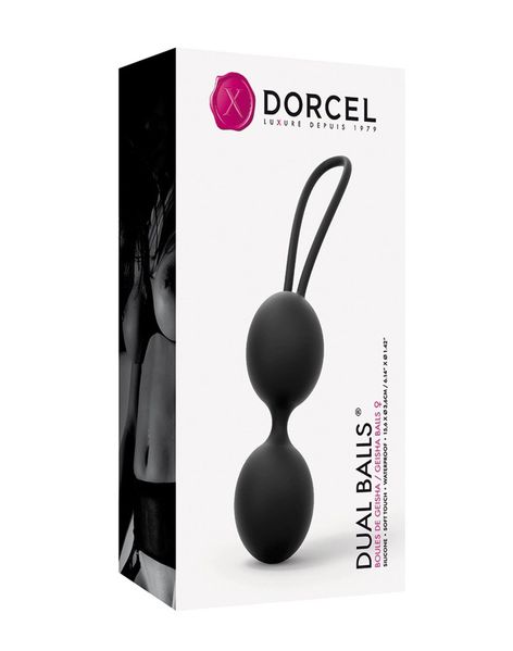 Вагінальні кульки Dorcel Dual Balls, 15,6 см (чорний) 12858 фото