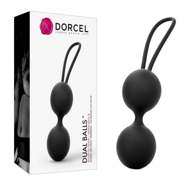 Вагінальні кульки Dorcel Dual Balls, 15,6 см (чорний) 12858 фото