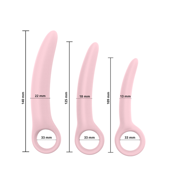 Zestaw dildo Erospace Sweet Play A13, 3 części (różowy) 49781 zdjęcie