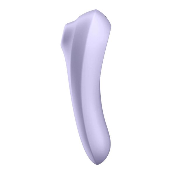 Вібратор з вакуумним масажером Satisfyer Dual Pleasure, 18 см (бузковий) 10510 фото