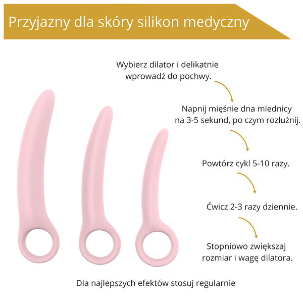 Zestaw dildo Erospace Sweet Play A13, 3 części (różowy) 49781 zdjęcie