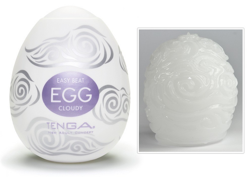 Masturbator jajko Tenga Egg Cloudy, 7 cm (biały) 19726 zdjęcie