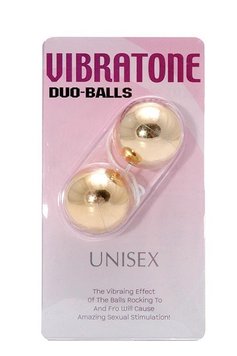 Вагінальні кульки Vibratone Unisex Duo Balls, 3,5 см (золотистий) 5242 фото