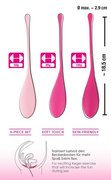 Вагинальные шарики Sweet Smile 3 Kegel Training Balls, 3 шт (мульти) 8734 фото