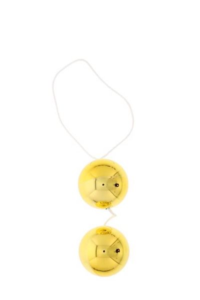 Вагінальні кульки Vibratone Unisex Duo Balls, 3,5 см (золотистий) 5242 фото