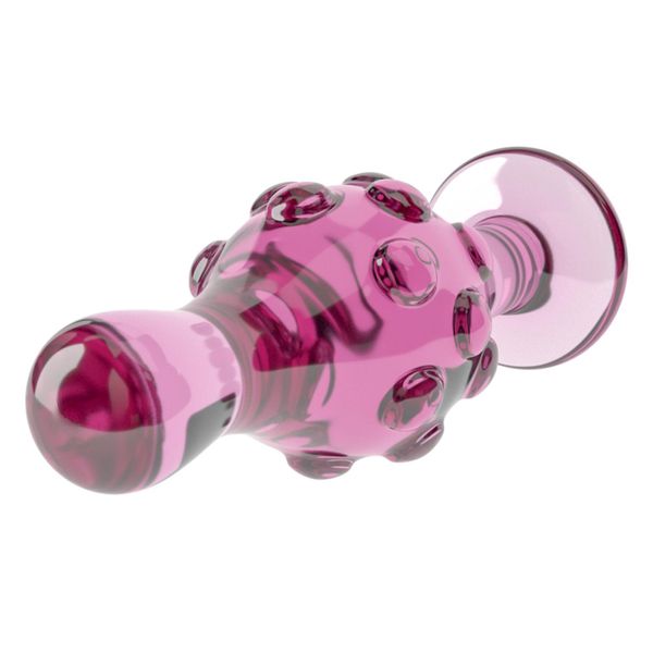 Анальна пробка Lovetoy Glass Romance GS17, 11,3 см (рожевий) 14417 фото