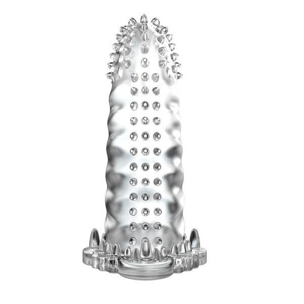 Насадка на пеніс Brave Man Penis Sleeve Crystal, 14 см (прозорий) 9993 фото