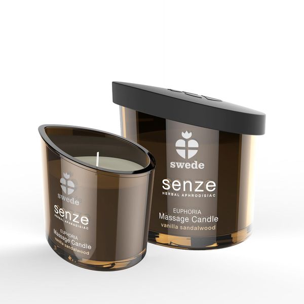 Свеча для массажа Senze Euphoria Massage Candle ваниль/сандал, 50 мл 22587 фото